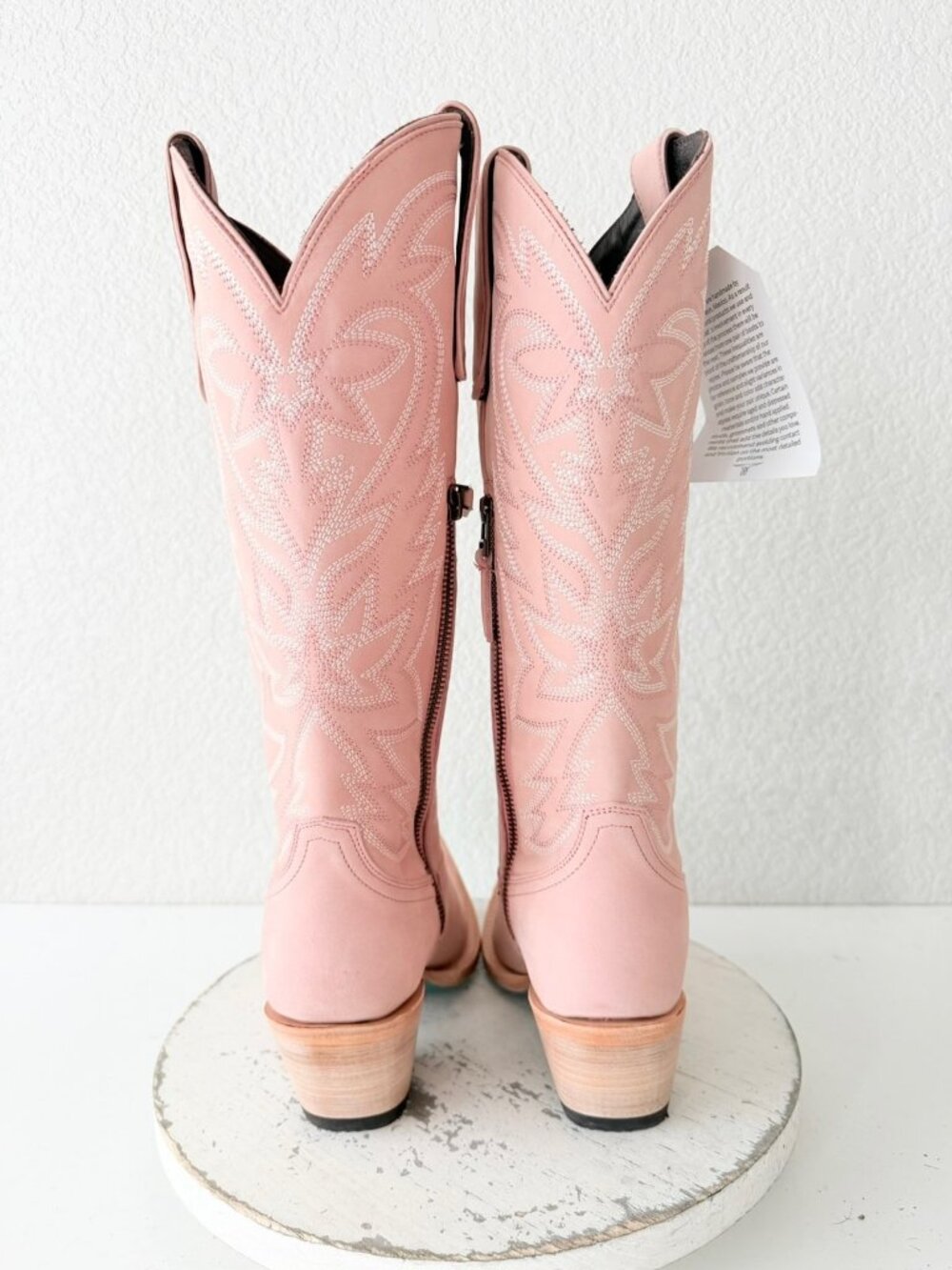 Lane SMOKESHOW Pink Cowboy Boots Western Cowgirl Mid Calf Tall Womens Size 8.5 - Picture 3 of 12